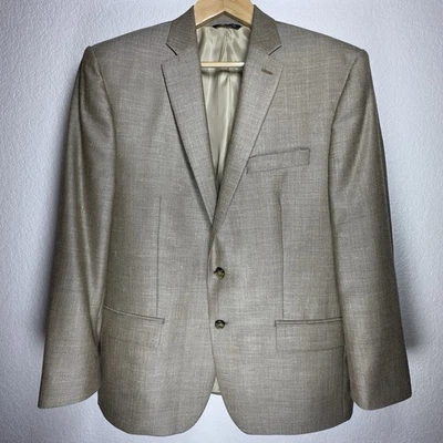 Blazer Abrigo Deportivo Ralph Lauren Espiga Lana Seda Lino Beige 44R Foto 1 de 4