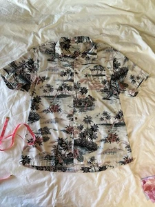 Camisa Hawaiana Milano Bay Talla L - Estampado Retro Isla - Imagen 1 de 6