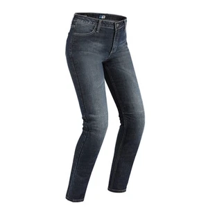 Jeans moto estivi donna con protezioni PromoJeans new rider blu denim - Picture 1 of 2