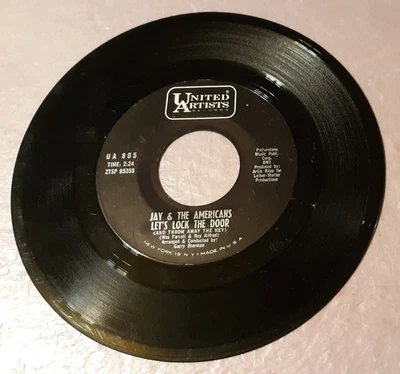 Jay & The Americans Lets Lock The Door/Ill Remember by UA 7" Vinyl Record 45rpm - Image 1 of 2
