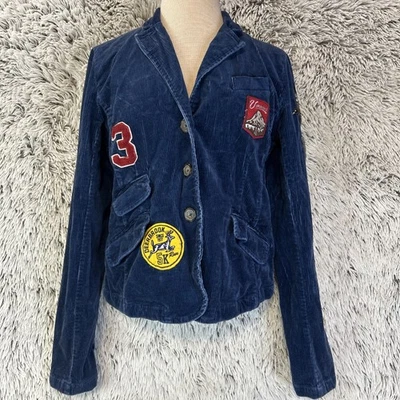 American Eagle Y2K Corduroy Blazer Patches Elbow Pad Academia Preppy Jacket - Image 1 of 4
