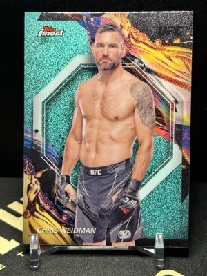 2024 Topps Finest - Chris Weidman Uncommon Aqua Glitter Refractor #139 - Image 1 of 2