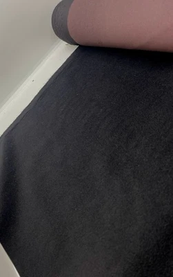 8 metres plush black velvet upholstery fabric FREE POSTAGE - Image 1 of 3