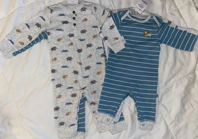 2 monos sin pies de manga larga con temática de safari Child of Mine para niño Foto 1 de 4