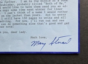 Mary Stuart signed 1979 letter to Phyllis Diller with original mailer - Foto 1 di 4