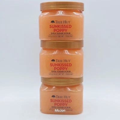 Lot Of 3 Tree Hut Shea Sugar Body Scrub Sunkissed Poppy - 18 Oz - Image 1 of 4