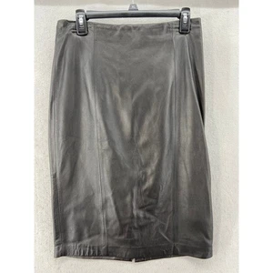 NUEVO CON ETIQUETAS Falda Banana Republic Para Mujer Talla 10 Cuero Lápiz Negro Trabajo Oficina Ropa - Imagen 1 de 12