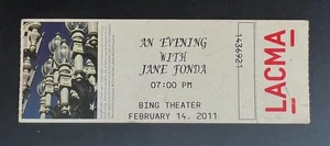 Boleto An Evening with Jane Fonda 2011 14/02/11 - Museo LACMA de Los Ángeles - Imagen 1 de 1
