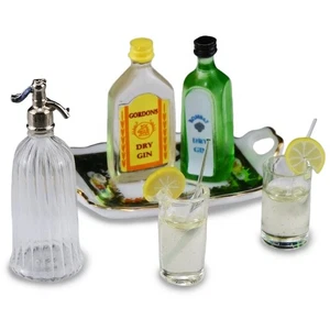 Dolls House Gin and Tonic Tray (RP18535) - 1:12 Scale Miniatures | Minimum World - Picture 1 of 1