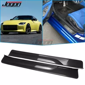 Carbon Door Sill Guards Plates Protector Trim For Nissan Z Fairlady Z RZ34 400Z - Picture 1 of 9