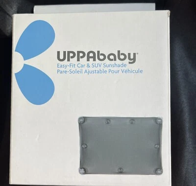 NIB UPPAbaby Easy-Fit Sunshade / Ample Sun Coverage, Easy Grip Attachment Black - Image 1 of 4