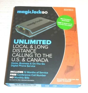 Magic Jack Go Version 13 K1103G Digital Phone Service for Windows 8, MAC READ - Photo 1/5