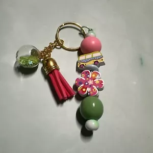 Flower Power Beadable Keychain - Picture 1 of 1