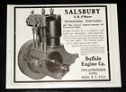 1903 OLD MAGAZINE PRINT AD, SALSBURY 8 H.P. MOTOR, ALL THE LATEST IMPROVEMENTS!