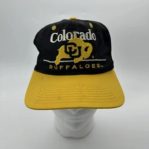 Colorado Buffaloe VIntage Hat Twins Enterprise Black Gold Original CU Logo - Picture 1 of 7