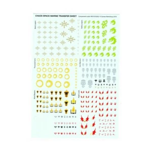 Chaos Space Marine Extra Large Transfer / Decal Sheet 40K - Foto 1 di 1