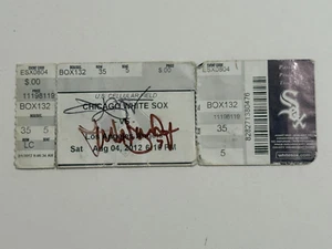 2012 White Sox Angels SIGNED Ticket Stub Alex Rios Jordan Danks - Picture 1 of 4