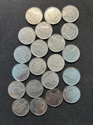 INDIA COINS LOT - 21  X  "25 PAISE" OLD  COINS-FULL RANGE-RARE- 1989-2002# 21AV - Image 1 of 2
