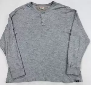 Faherty Henley Shirt Men XXL Gray Cotton Blend Performance 3 Button Stretch L/S - Picture 1 of 9