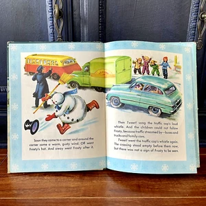 Vintage 1975 Frosty the Snow Man Large Golden Hardcover Book, Bright Colors! - Imagen 1 de 10