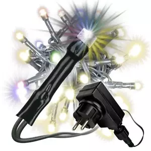 40 LED Lichterkette mit Farbwechsel bunt / warm weiß 9 Funktionen dimmbar Timer - Bild 1 von 7