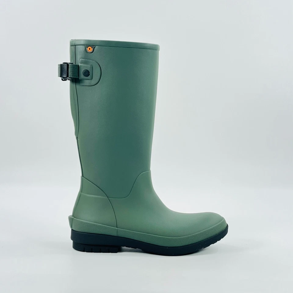 BOGS Women's Amanda II Tall Adjustable Calf Rain Boot Green Ash - 72786-337 Colo