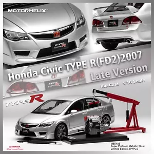 MH 1/18 Honda Civic Type R FD2 2007 Late Version Diecast Modellauto Geschenke Display - Bild 1 von 4
