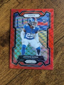Deonte Banks RC /149 Panini Prizm 2023 Red Wave #276 Rookie New York Giants - Picture 1 of 4