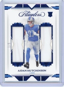 2022 Panini Flawless Debut Duals Rookie RC Patch Aidan Hutchinson 1/5 JS1 - Bild 1 von 2