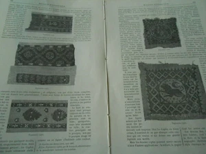 Les Tapisseries Coptes 1890 Gravure Print Article - Picture 1 of 1