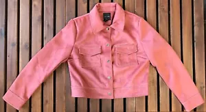 New Look Women's Esme Suedette Utility Jacket - Pink - UK14 - Picture 1 of 6