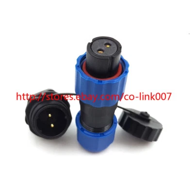 SD13, 2Pin Waterproof Connector,Aviation IP68 Motor Power Plug Socket for LED - Image 1 of 4
