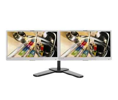 DUAL PAIR Planar PLL2210W 22" LED Full HD LCD Monitor 1920 x 1080 GRADE A White - Image 1 of 4