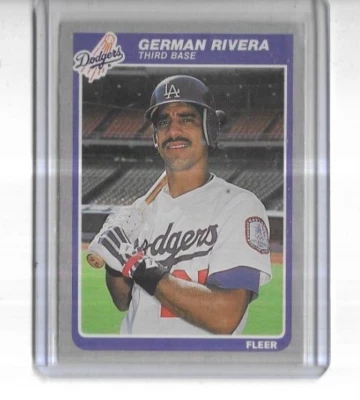1985 Fleer #382 German Rivera Los Angeles Dodgers - Image 1 of 2