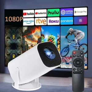 Projektor UHD WiFi Bluetooth Android TV Heimkino 1080P Mini Tragbar 2D/3D DE - Bild 1 von 11