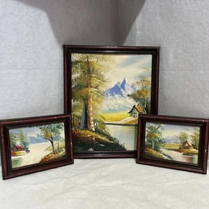 Vintage Framed Paintings Classic Landscapes Artist Unknown X 3 Paintings - Picture 1 of 9