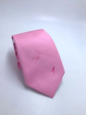 $95 Susan G. Komen Men Solid Pink Dress Skinny Neck Tie Casual Necktie 60x3.25 — 第 1/4 张图片