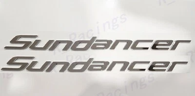 2PCs CHROME SUNDANCER LETTERS EMBLEM BADGE FOR SEA RAY BOAT 24.25" long NEW USA - Image 1 of 4