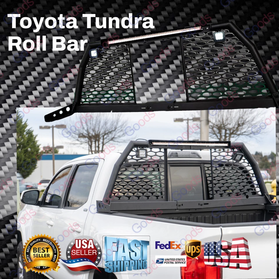 Barra de luz LED e luz pintada para Toyota Tundra Roll Bars rack para dor de cabeça - Imagem 1 de 4