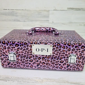 Vintage OPI Nail Polish Leopard Traincase VINTAGE RARE Pink with Cheetah Print - Picture 1 of 22