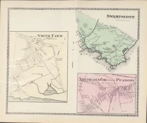 Antique Map Smith Farm, Swampscott, Needham's Cor Massachusetts - FW Beers 1872 - Imagen 1 de 1
