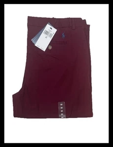 Polo Ralph Lauren Boys Pants Chinos Size 20 Maroon Burgundy Wine NWT New - Picture 1 of 6