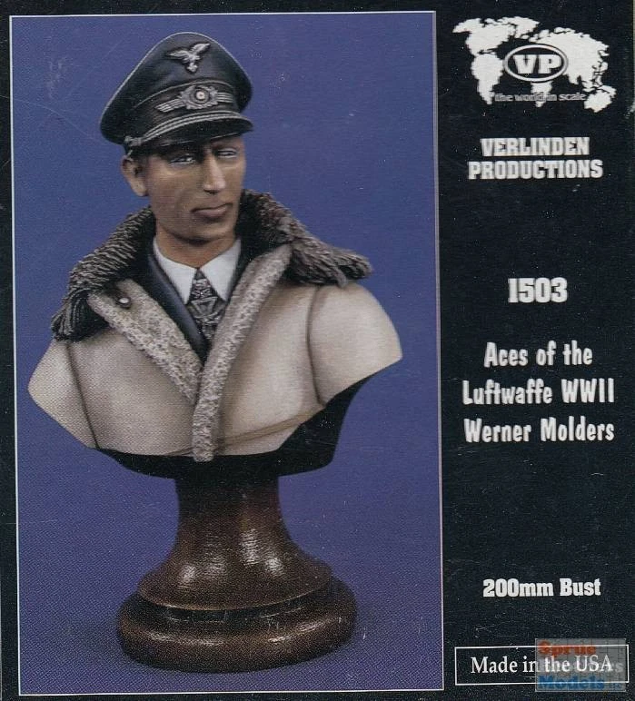 VER1503 200mm Verlinden Bust - Aces of the Luftwaffe WW2 Werner Molders - Image 1 of 1