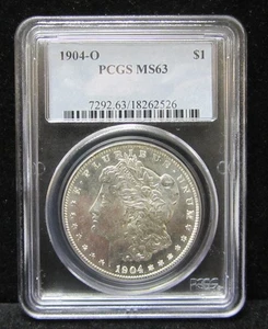 1904-O MORGAN SILVER DOLLAR GRADED PCGS MS 63 - NEW ORLEANS - Picture 1 of 4