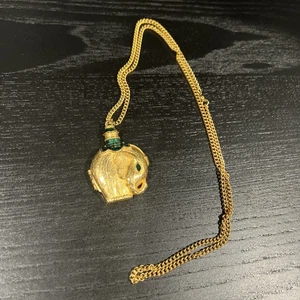 Vintage 70s Revlon Moon Drops The Rajah's Elephant Medaillon Necklace David Webb - Bild 1 von 7