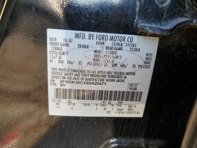 Used Fuel Tank fits: 2008 Ford Edge FWD Grade A Foto 1 de 4