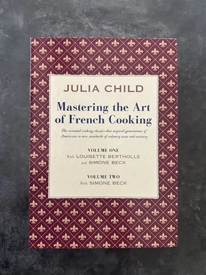 Mastering the Art of French Cooking Set Vol. 1 & 2 40th Anniv. 2001 Julia Child Foto 1 de 4