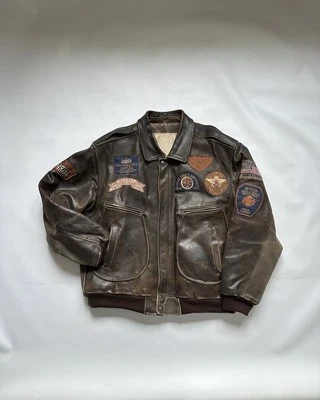 Bencat 复古皮革夹克 Chia 尺寸 L — 第 1/4 张图片