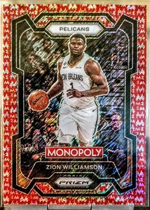 Zion Williamson 2023-24 Prizm MONOPOLY Red Millionaire Prizm #47/100 - Picture 1 of 2
