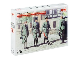 WWII German Staff Personnel (4 figures) Plastic Model Kit Scale 1/35 ICM 35611  - Bild 1 von 8